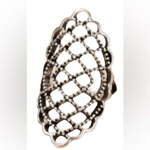 Size 7 Ring boho/bohemian antiqued silver nwot